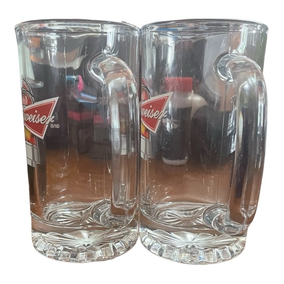 Set 3 Vintage Budweiser Beer Mugs Classic Retro Glassware for the Perfect Pour - Picture 4 of 5